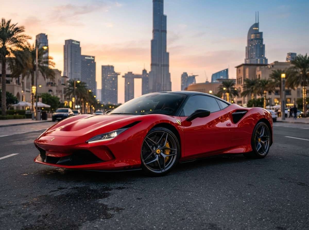 Ferrari F8 Tributo for rent in Dubai